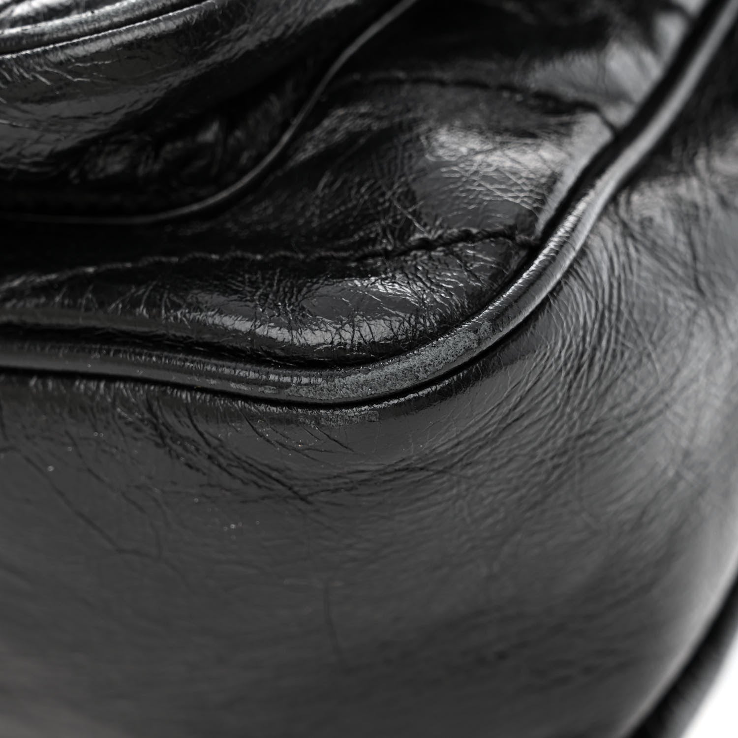 Saint Laurent Crinkled Calfskin Matelasse Monogram Medium Niki Chain Satchel Black 11 of 12