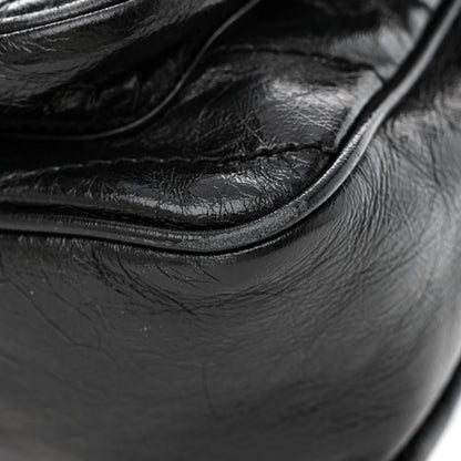 Saint Laurent Crinkled Calfskin Matelasse Monogram Medium Niki Chain Satchel Black 11 of 12