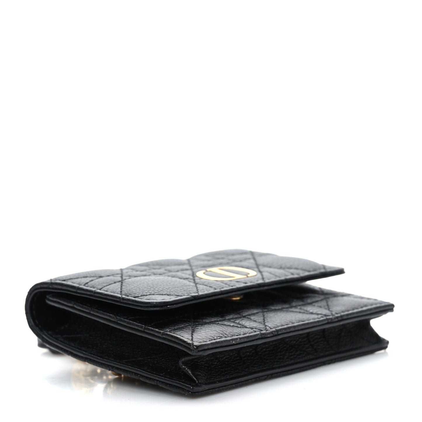 Calfskin Cannage Mini Caro Belt Pouch Black