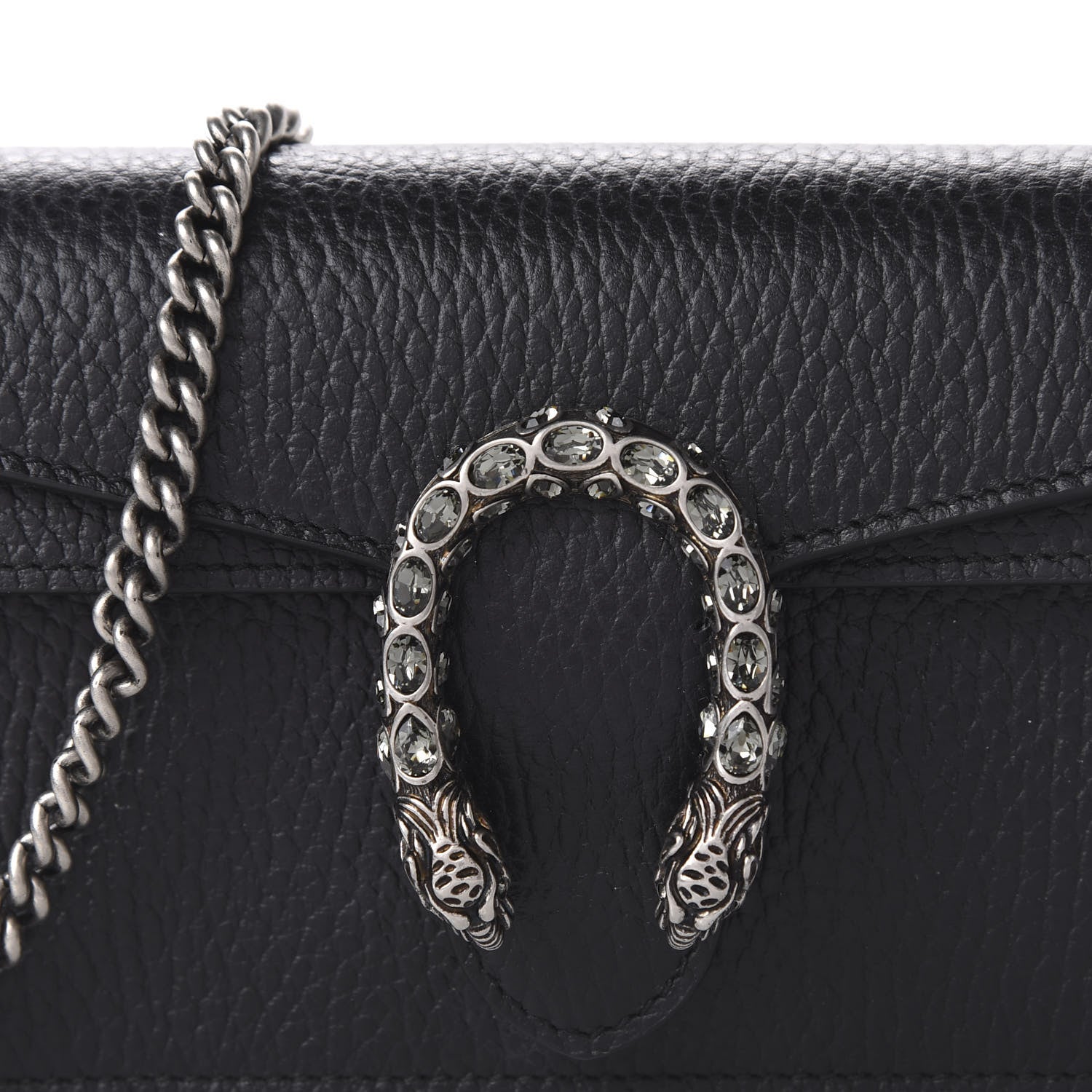 Gucci Calfskin Super Mini Dionysus Shoulder Bag Black 9 of 10