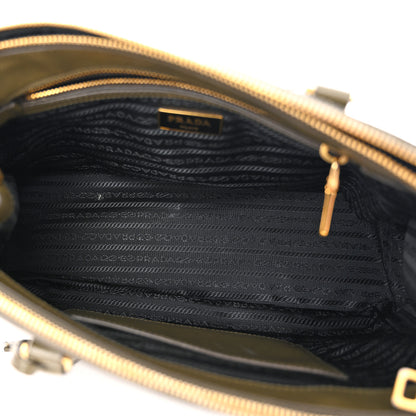 Prada Saffiano Small Galleria Double Zip Tote Militare 5 of 13