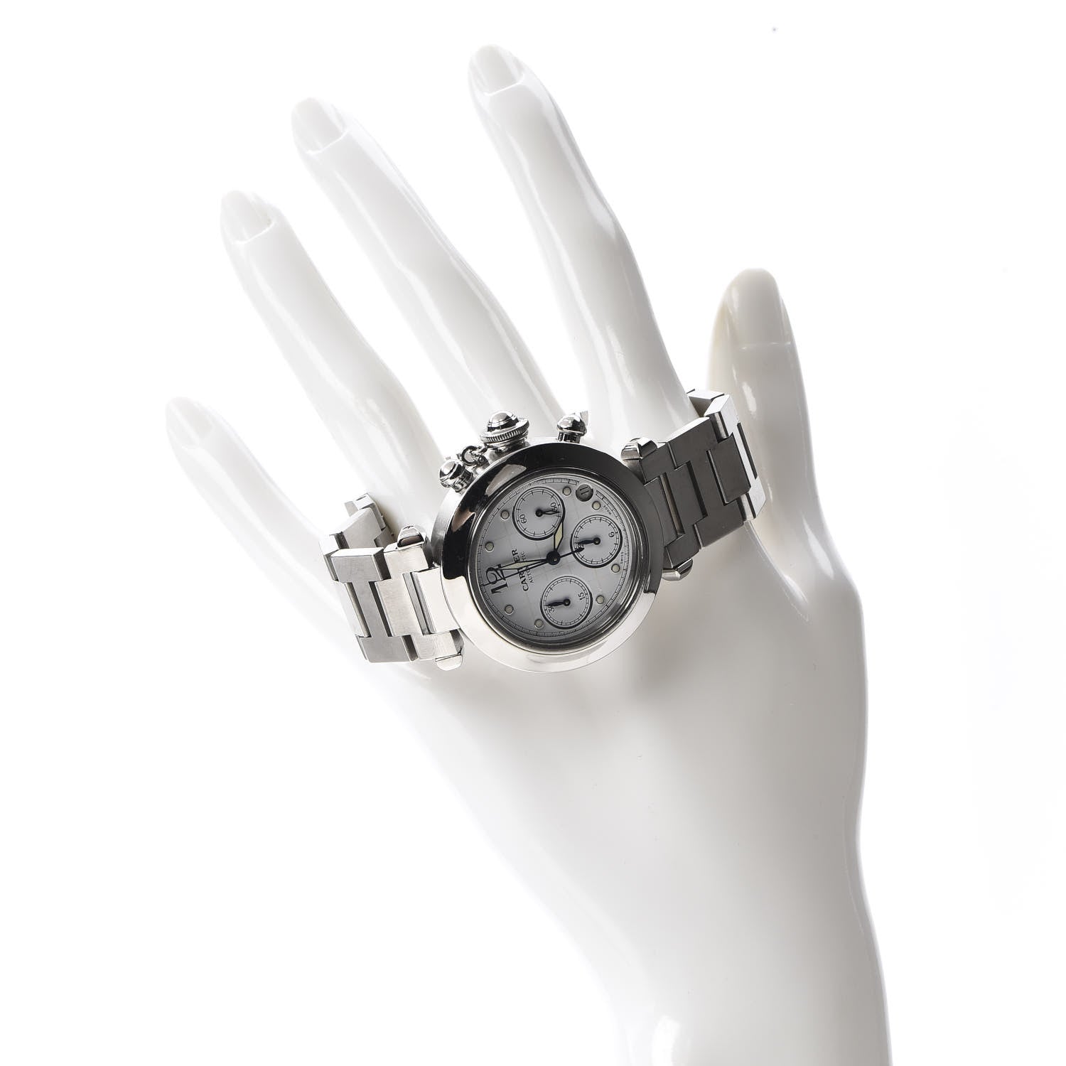 Cartier Stainless Steel 35mm Pasha C Chronograph Automatic Watch 2 of 9