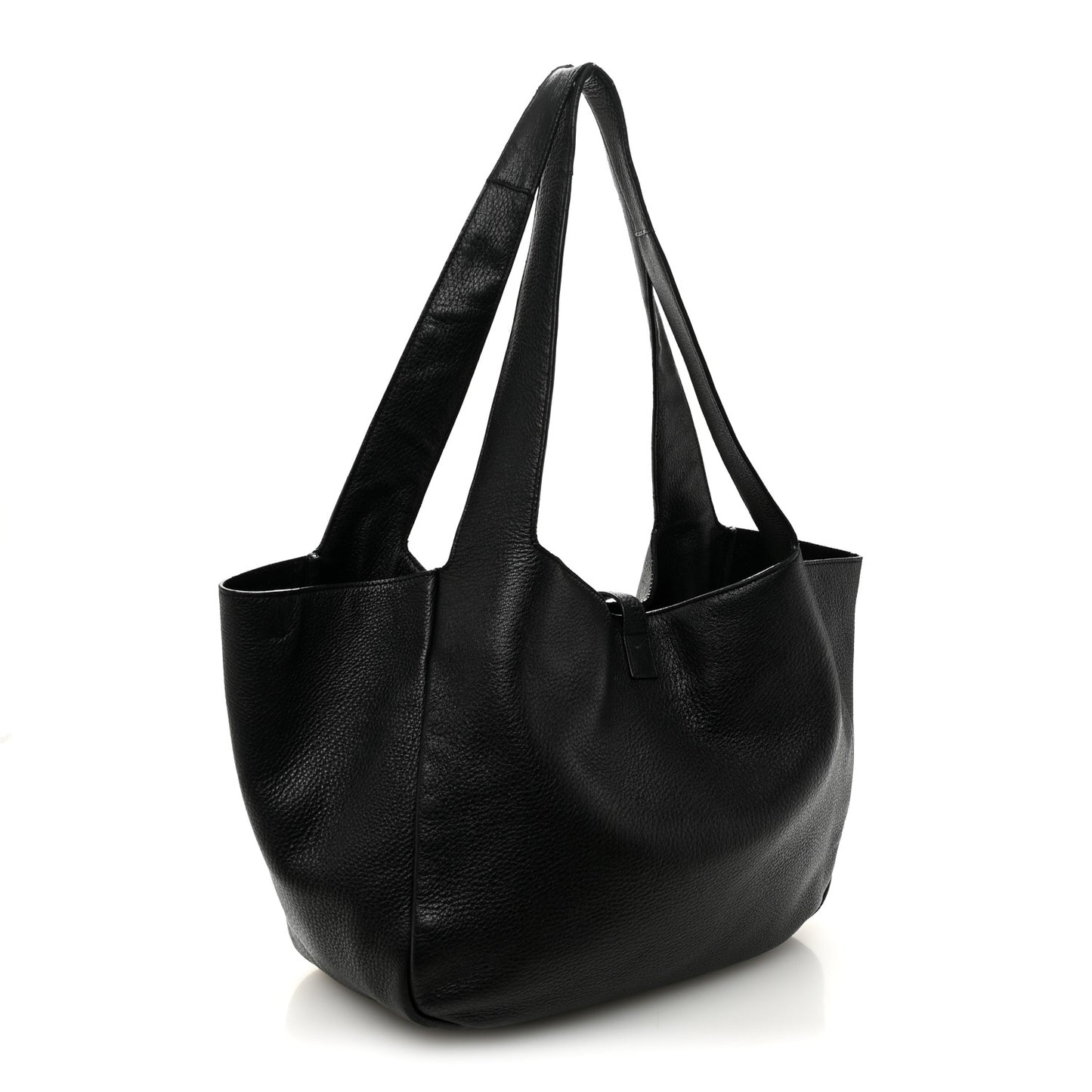 Grained Deerskin Bea Tote Black