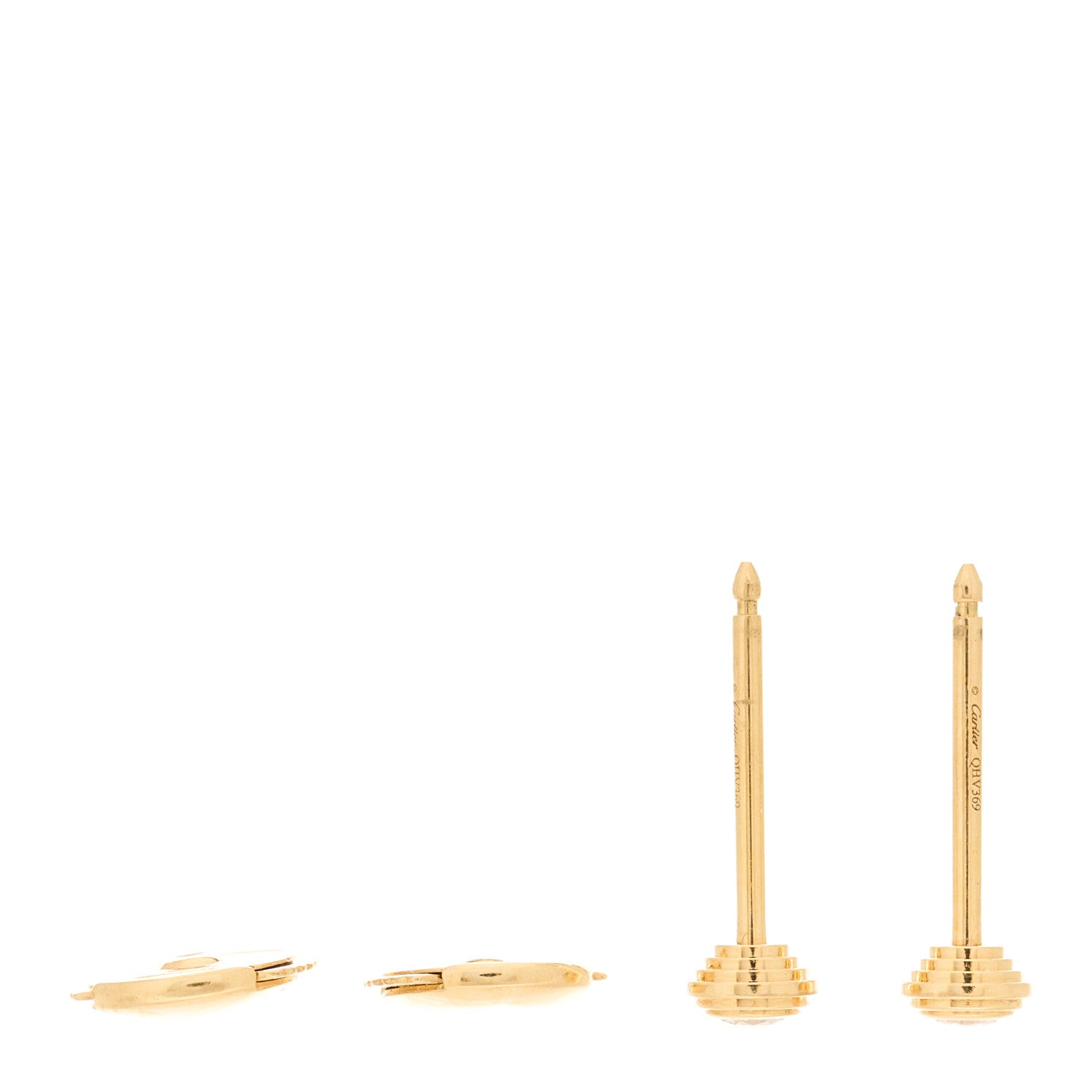 Cartier 18K Yellow Gold Diamond XS D'Amour Earrings 4 of 5
