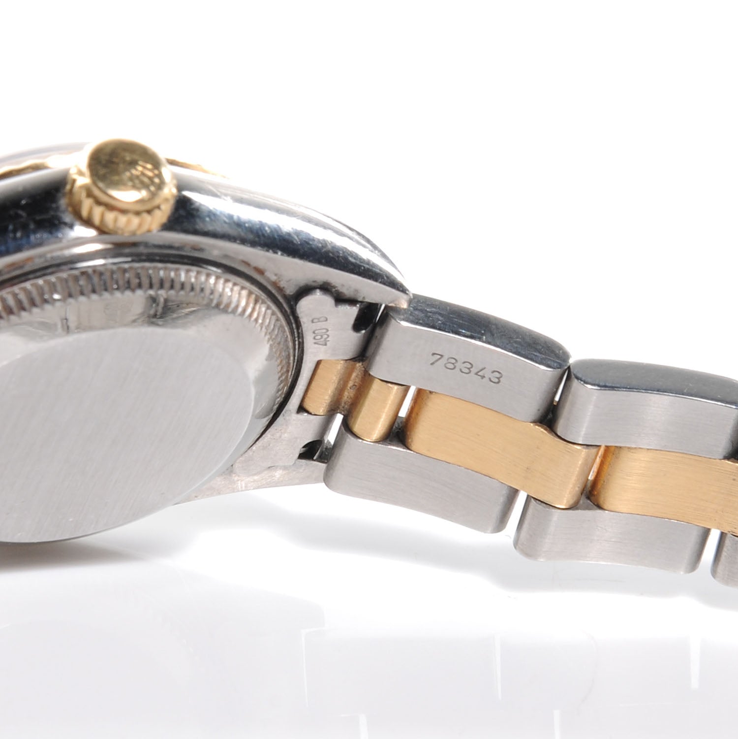 Rolex Stainless Steel 18K Yellow Gold 26mm Oyster Perpetual Datejust Watch White Roman 79173 5 of 7