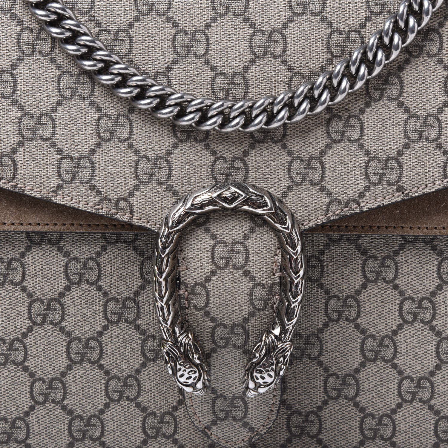 Gucci GG Supreme Monogram Medium Dionysus Shoulder Bag Taupe 8 of 8