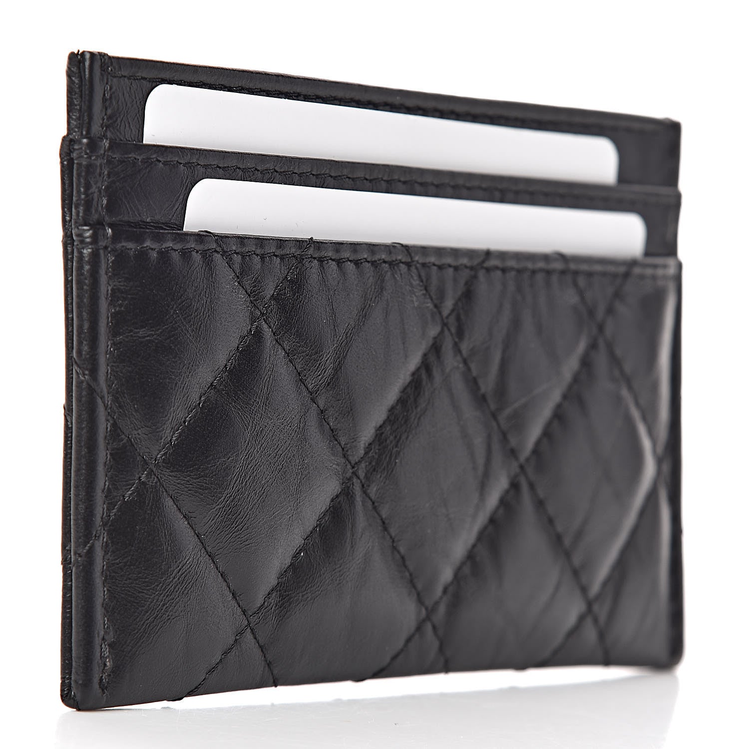 Chanel Aged Calfskin Quilted Reissue Card Holder So Black 3 of 9