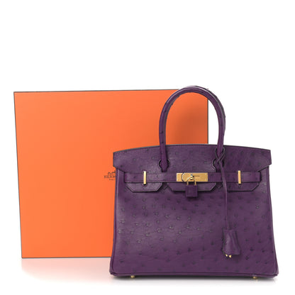 Hermes Ostrich Birkin 30 Violine 10 of 10