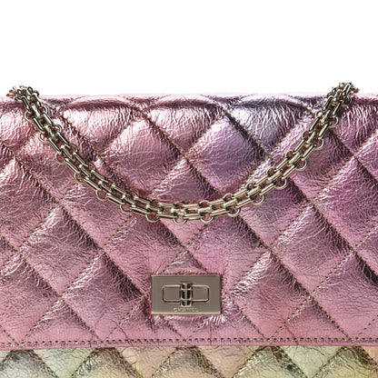 Chanel Metallic Goatskin Quilted 2.55 Reissue Wallet on Chain WOC Multicolor 11 of 12
