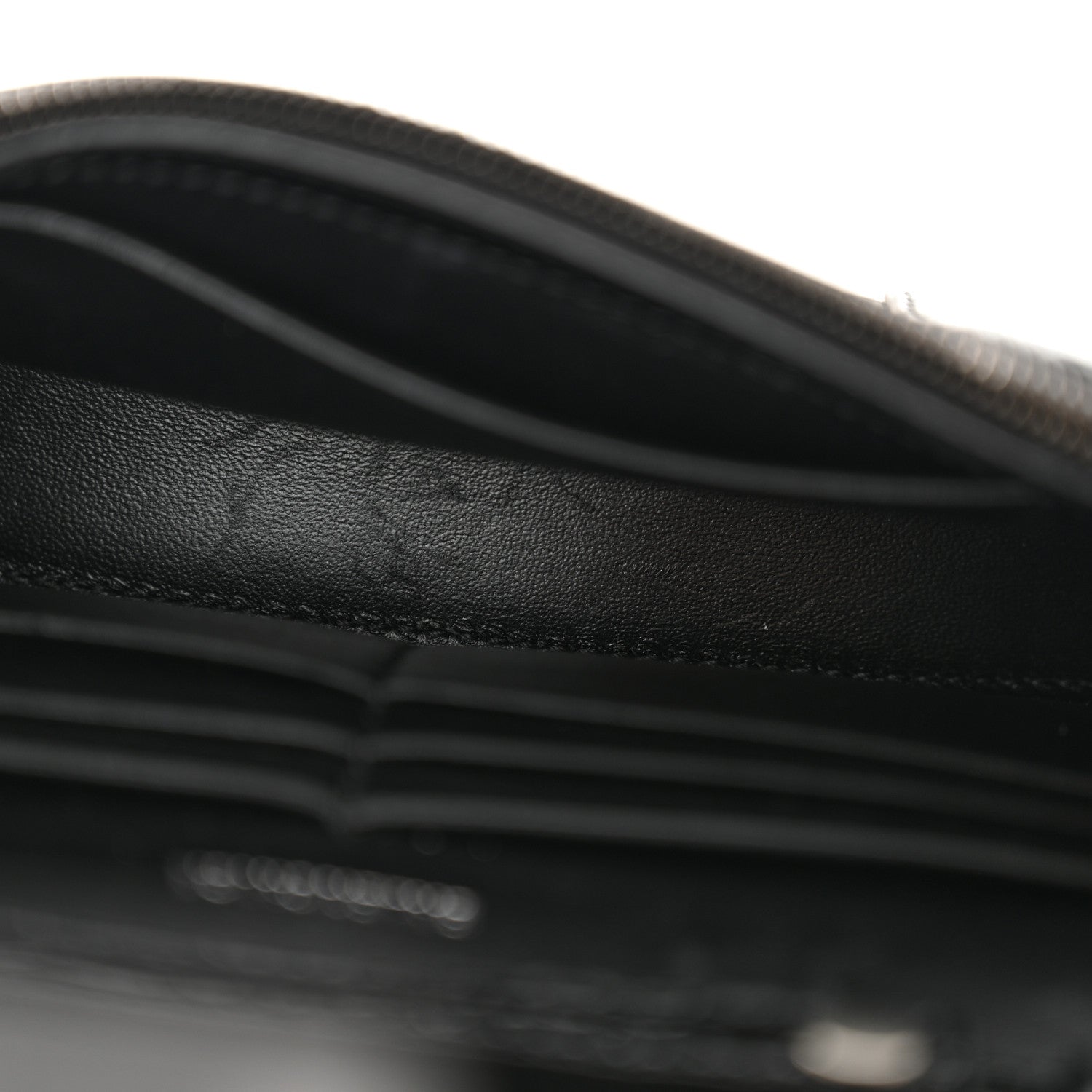 Balenciaga Shiny Calfskin Monochrome Crocodile Embossed Hourglass Chain Bag Black 11 of 13
