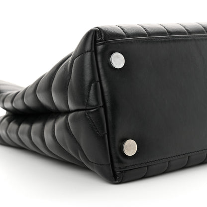 Saint Laurent Calfskin Y Quilted Monogram Large Loulou Shopper Black 9 of 14