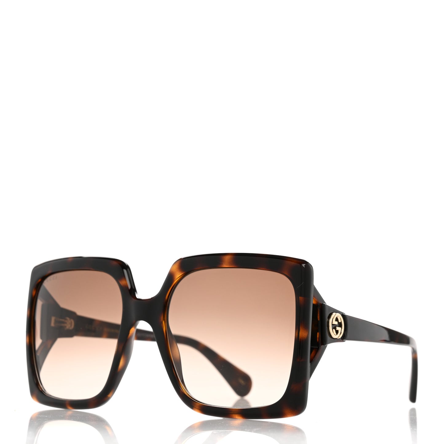 Acetate Square Frame Sunglasses GG0876S Tortoise