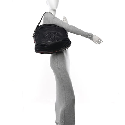 Chanel Lambskin Perforated Baseball Spirit Ligne Bag Navy 2 of 11