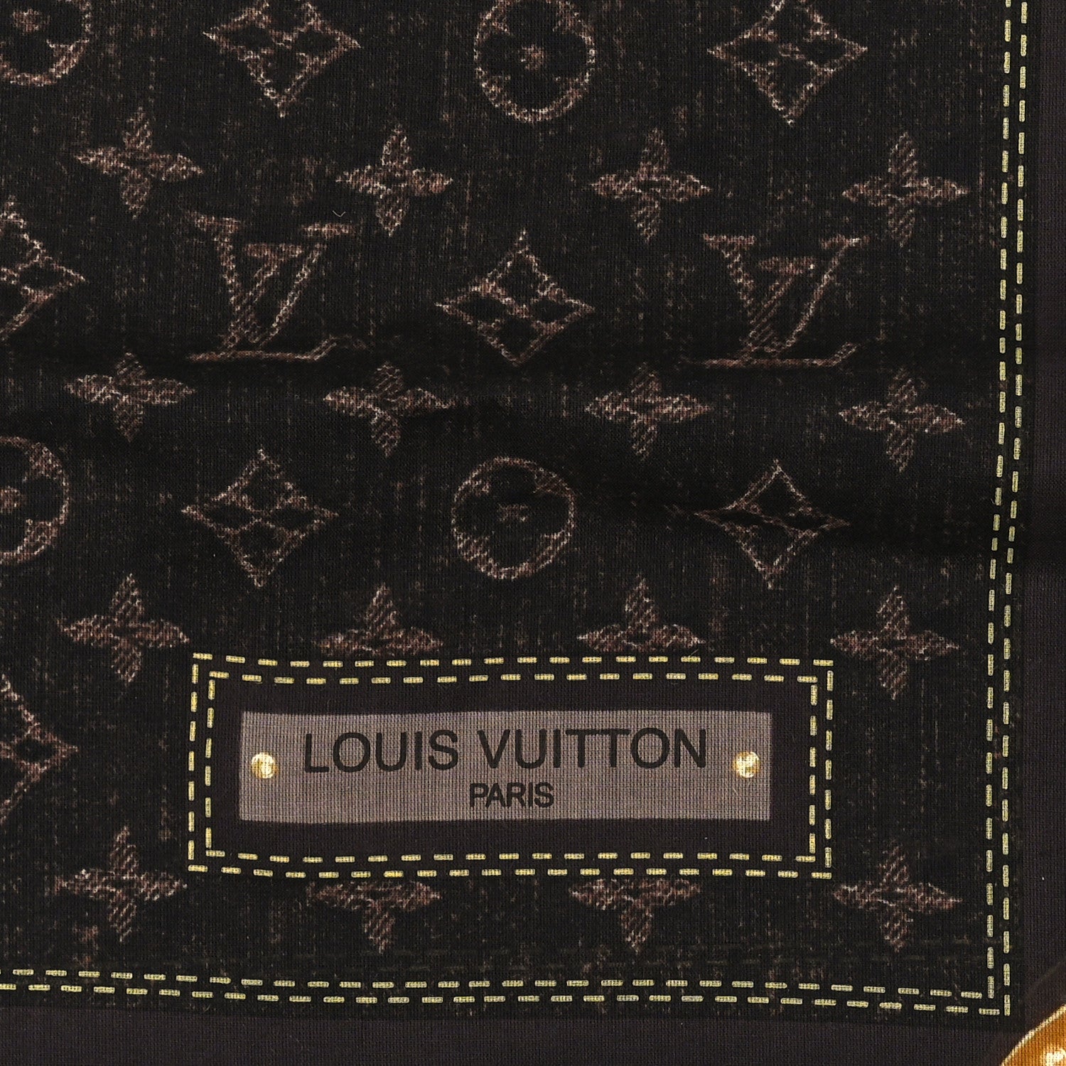 Louis Vuitton Cotton Denim Monogram Scarf Ebene 2 of 3