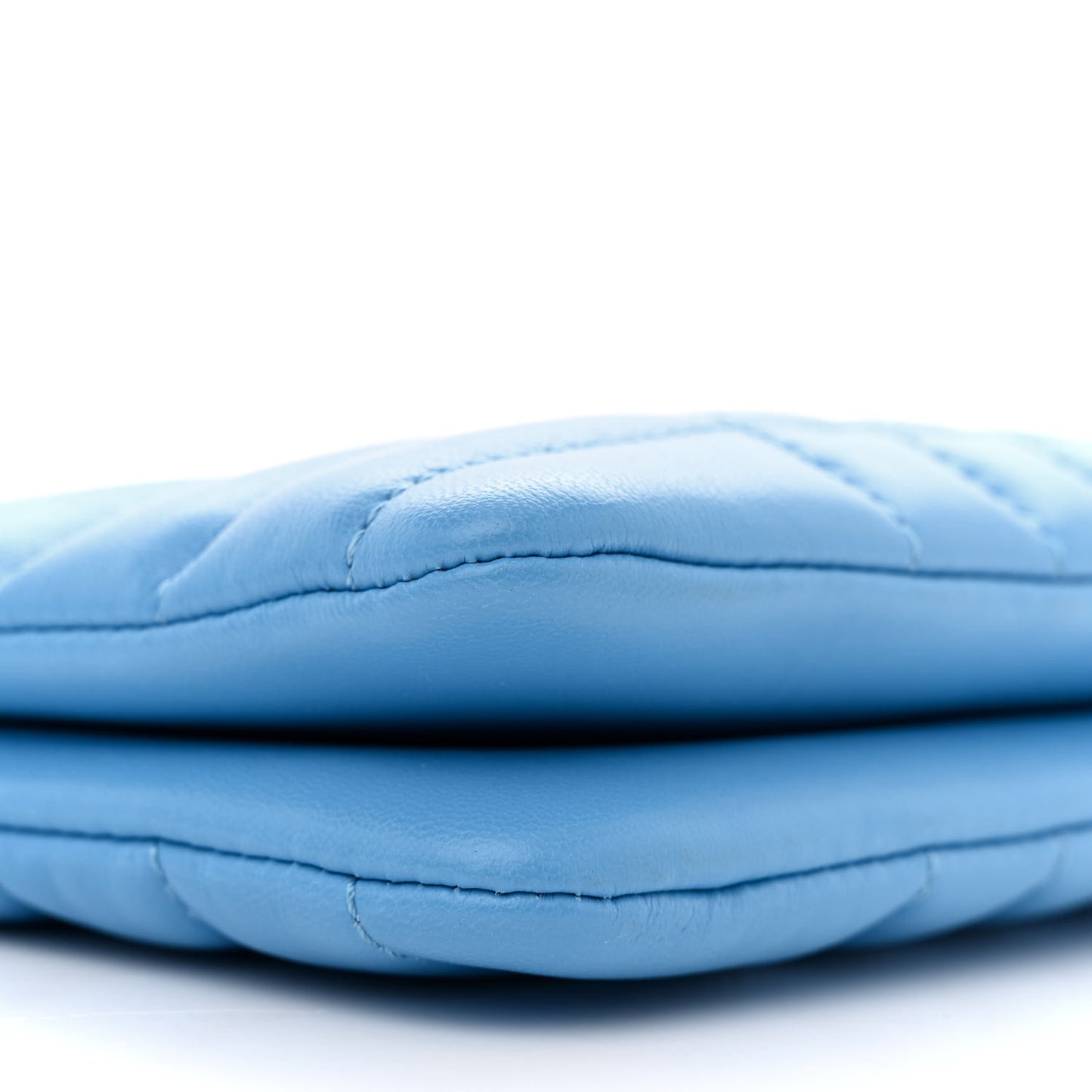 Lambskin Quilted Lola Double Pouch Crossbody Bright Sky Blue