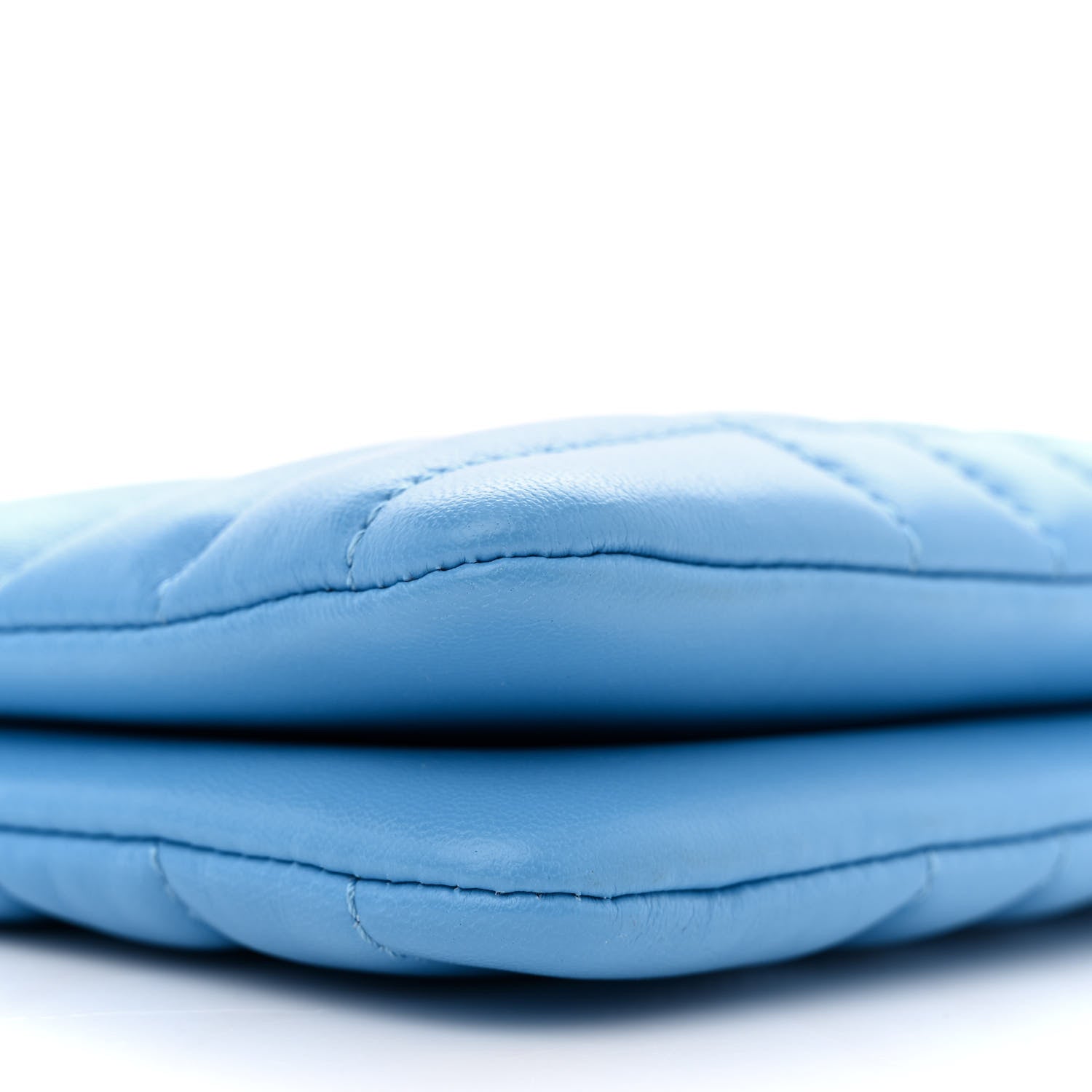 Burberry Lambskin Quilted Lola Double Pouch Crossbody Bright Sky Blue 10 of 12