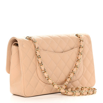 Chanel Caviar Quilted Medium Double Flap Beige 3 of 11