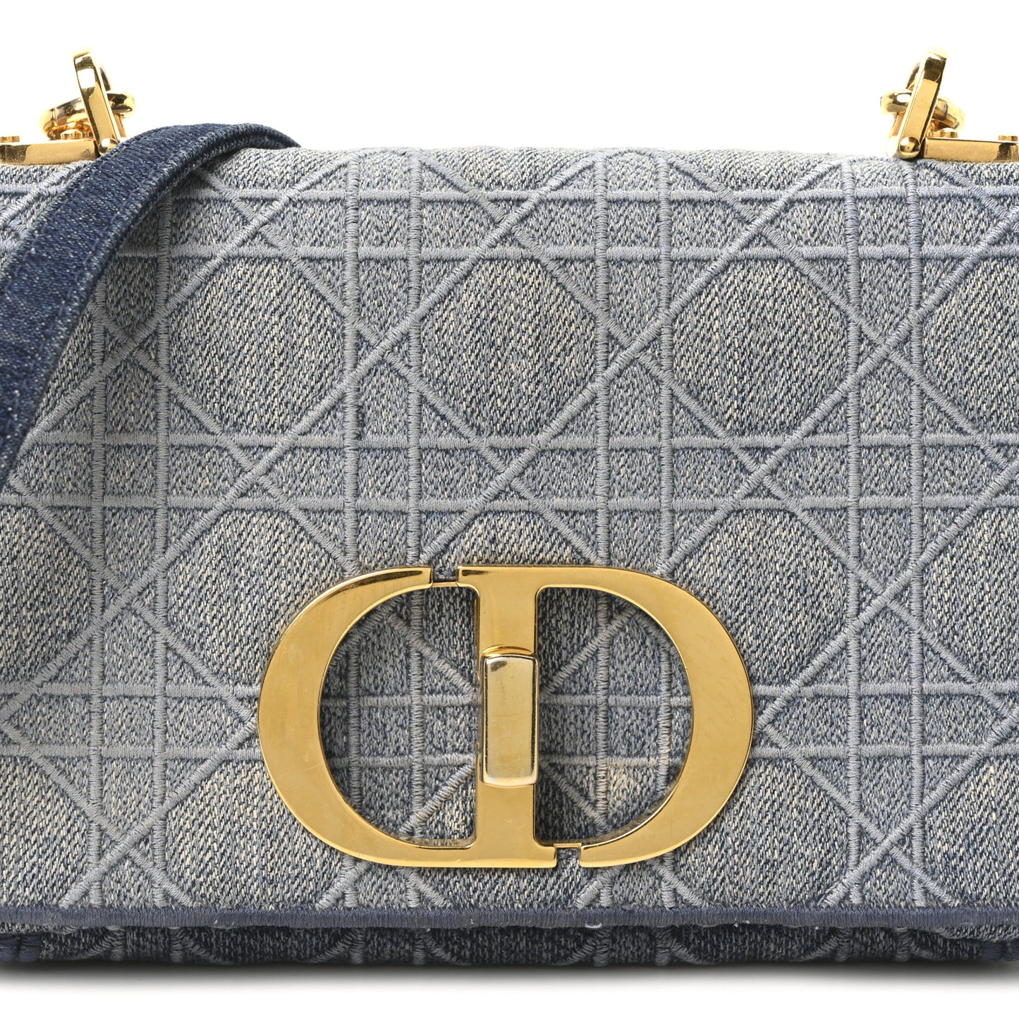 Denim Cannage Small Caro Bag Blue