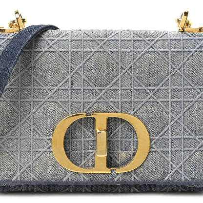Christian Dior Denim Cannage Small Caro Bag Blue 7 of 9