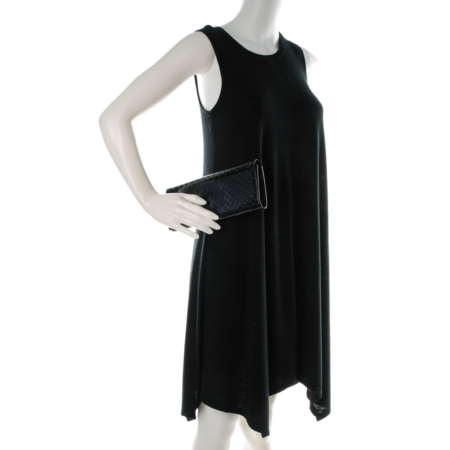 Patent Microguccissima Small Broadway Clutch Black