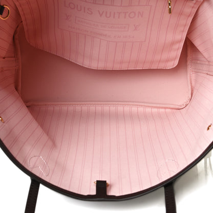 Louis Vuitton Damier Ebene Neo Neverfull MM Rose Ballerine 7 of 10
