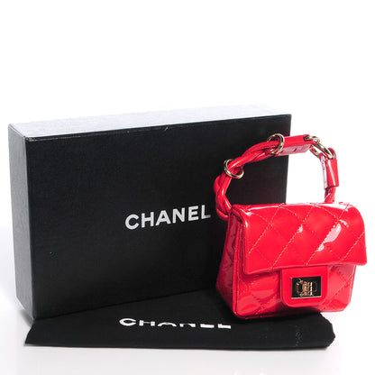 Chanel Patent Leather 2.55 Ankle Wrist Bag Red 5 of 8