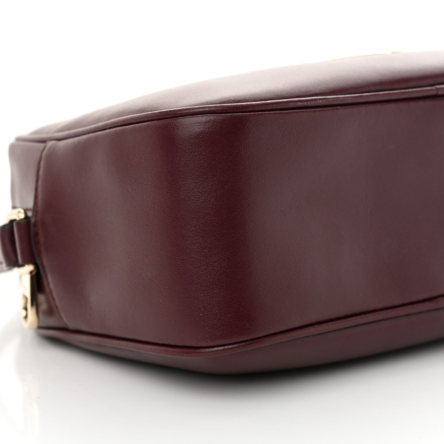 Calfskin Vela Camera Crossbody Bag Burgundy