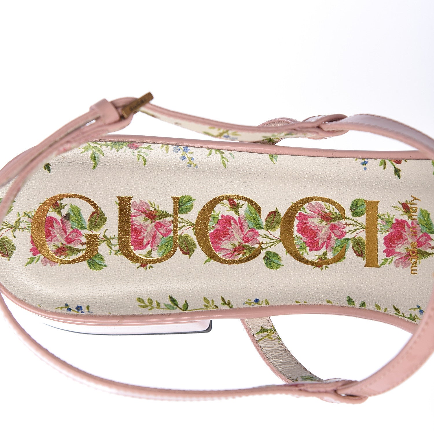 Gucci Patent Bee Thong Sandal 39.5 Perfect Pink 7 of 10