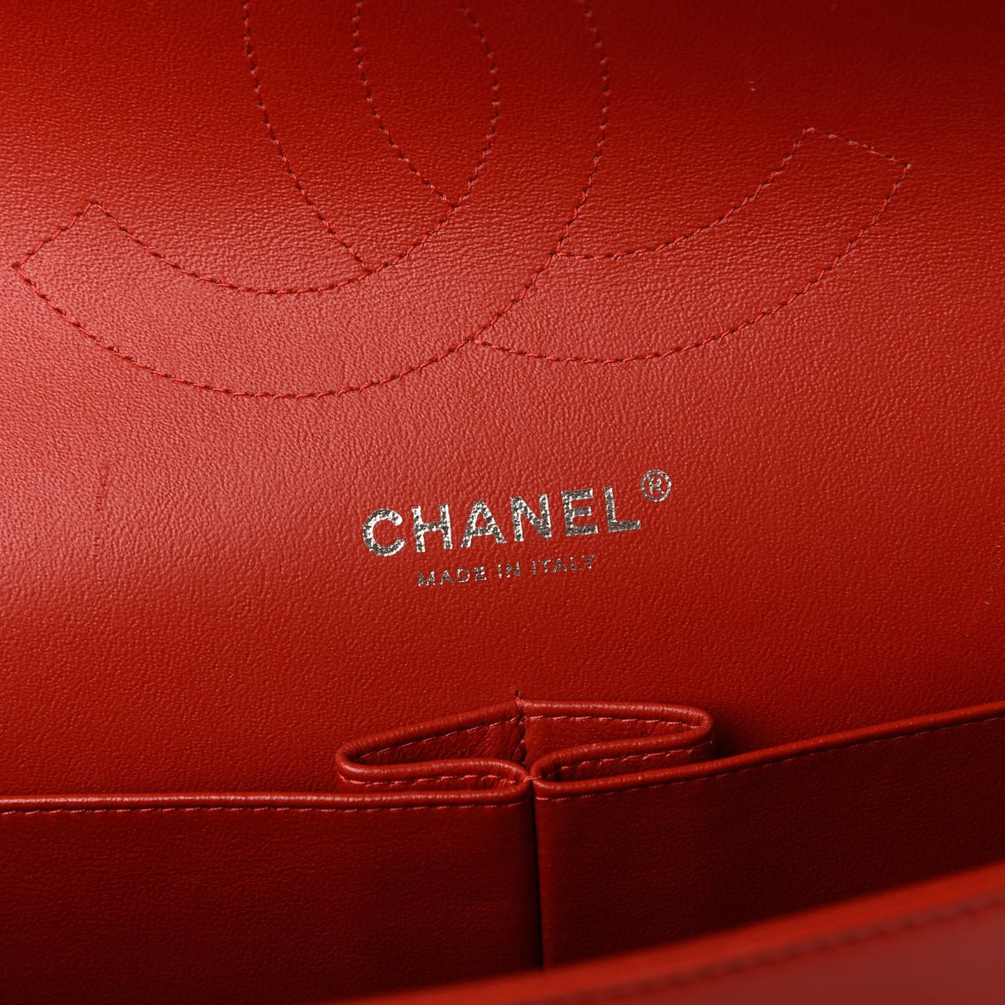 Lambskin Quilted Jumbo Double Flap Red