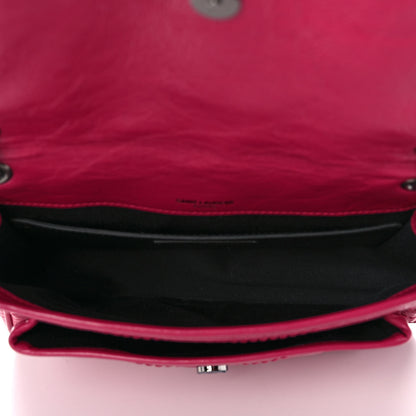 Saint Laurent Crinkled Calfskin Matelasse Monogram Baby Niki Chain Satchel Freesia 5 of 11