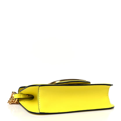Valentino Garavani Calfskin Vlogo Small Loco Shoulder Bag Shocking Yellow 4 of 8