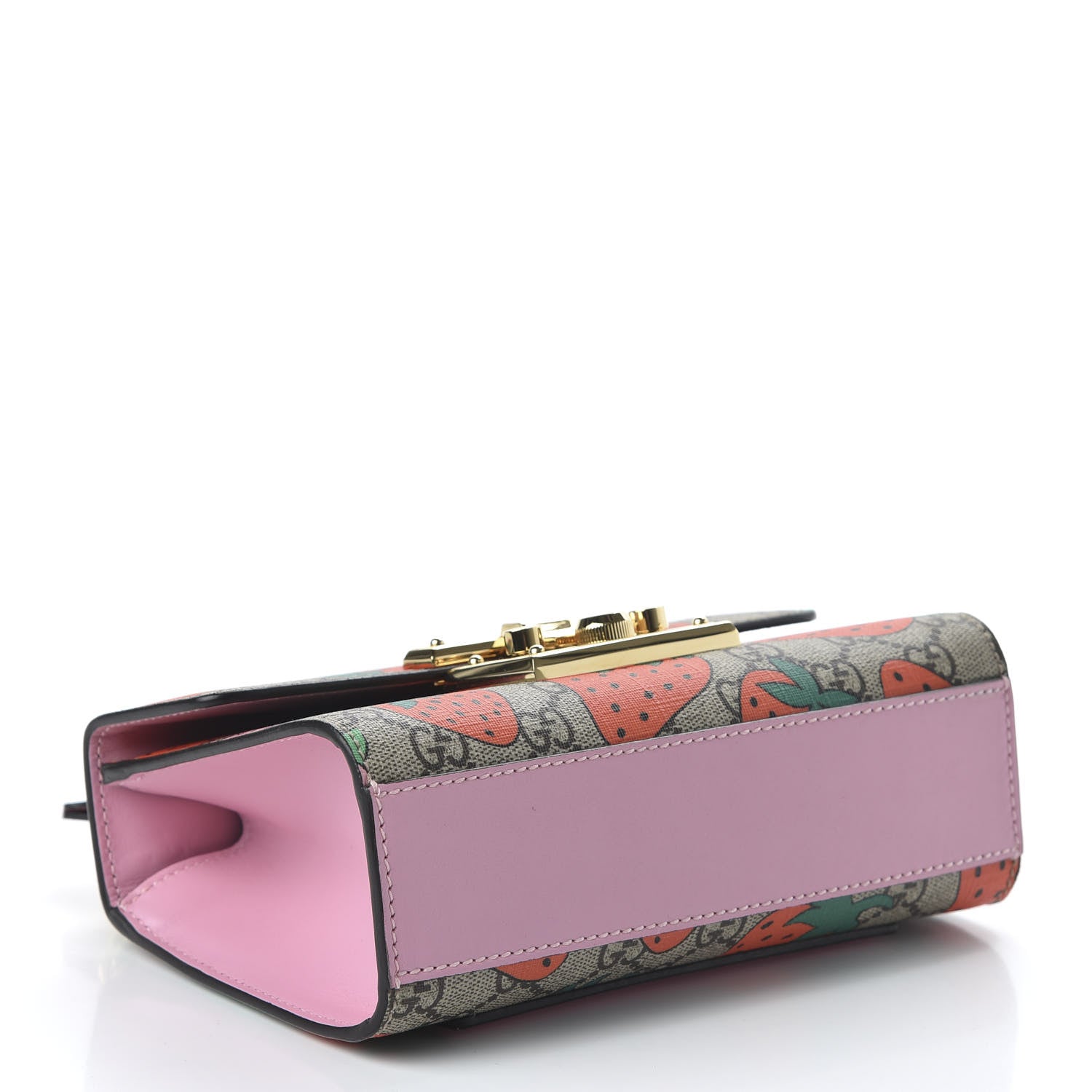 Gucci GG Supreme Monogram Strawberry Small Padlock Shoulder Bag 4 of 10