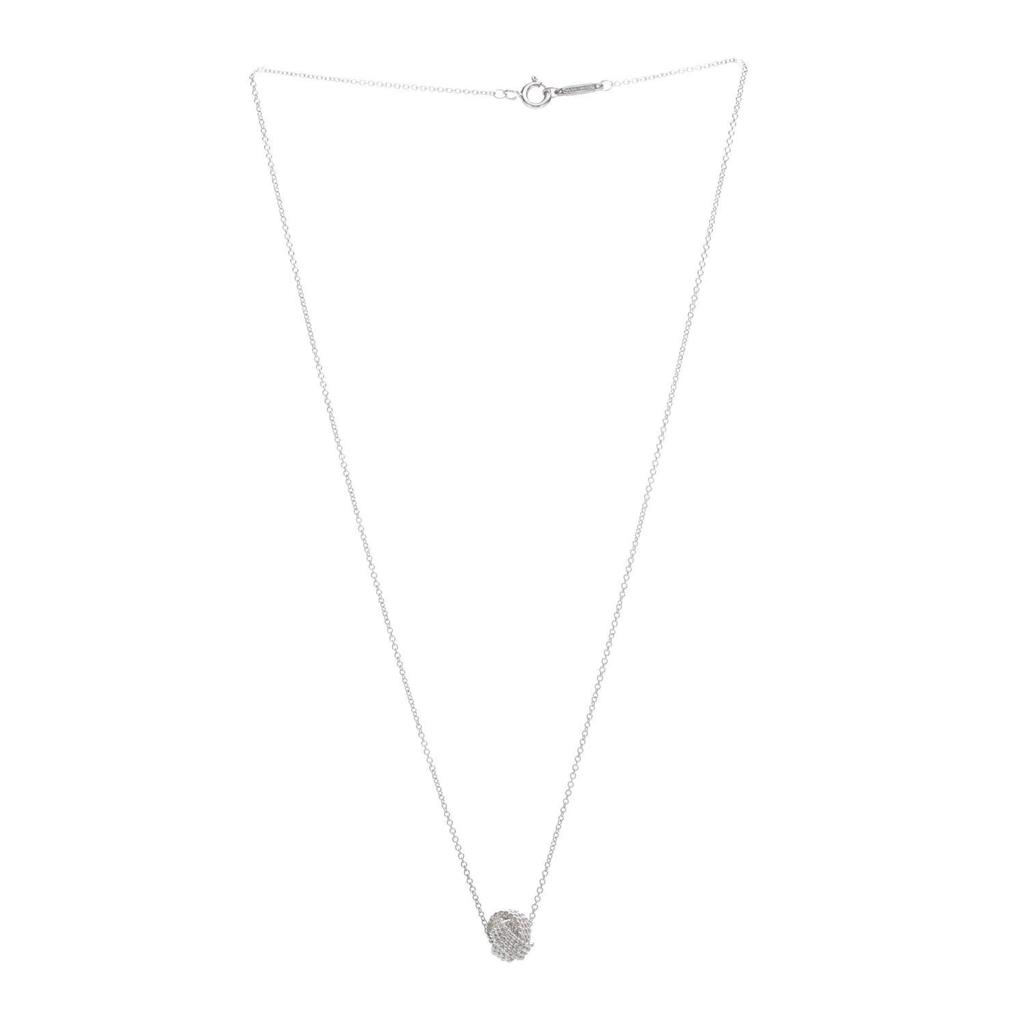 Sterling Silver Twist Knot Pendant Necklace