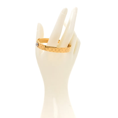 Louis Vuitton Brass Monogram Nanogram Cuff M Gold 2 of 7