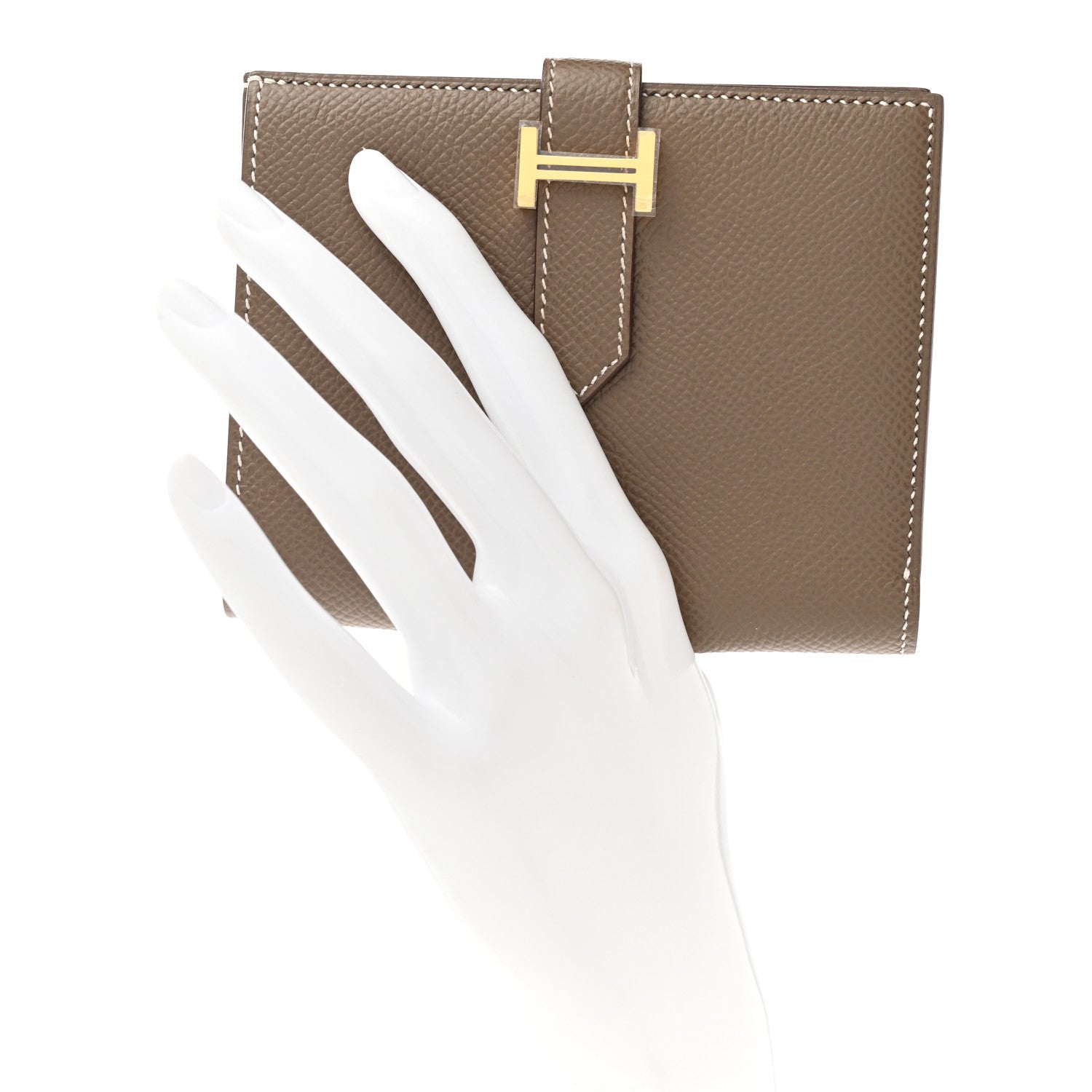 Hermes Epsom Bearn Compact Wallet Etoupe 2 of 7