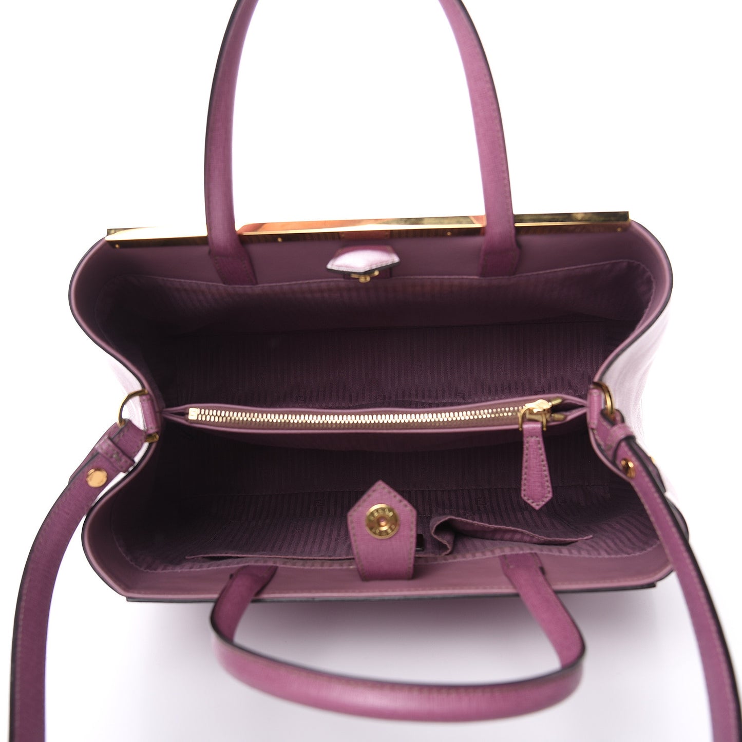 Vitello Elite Flamingo Regular 2Jours Tote Lilla Glicine