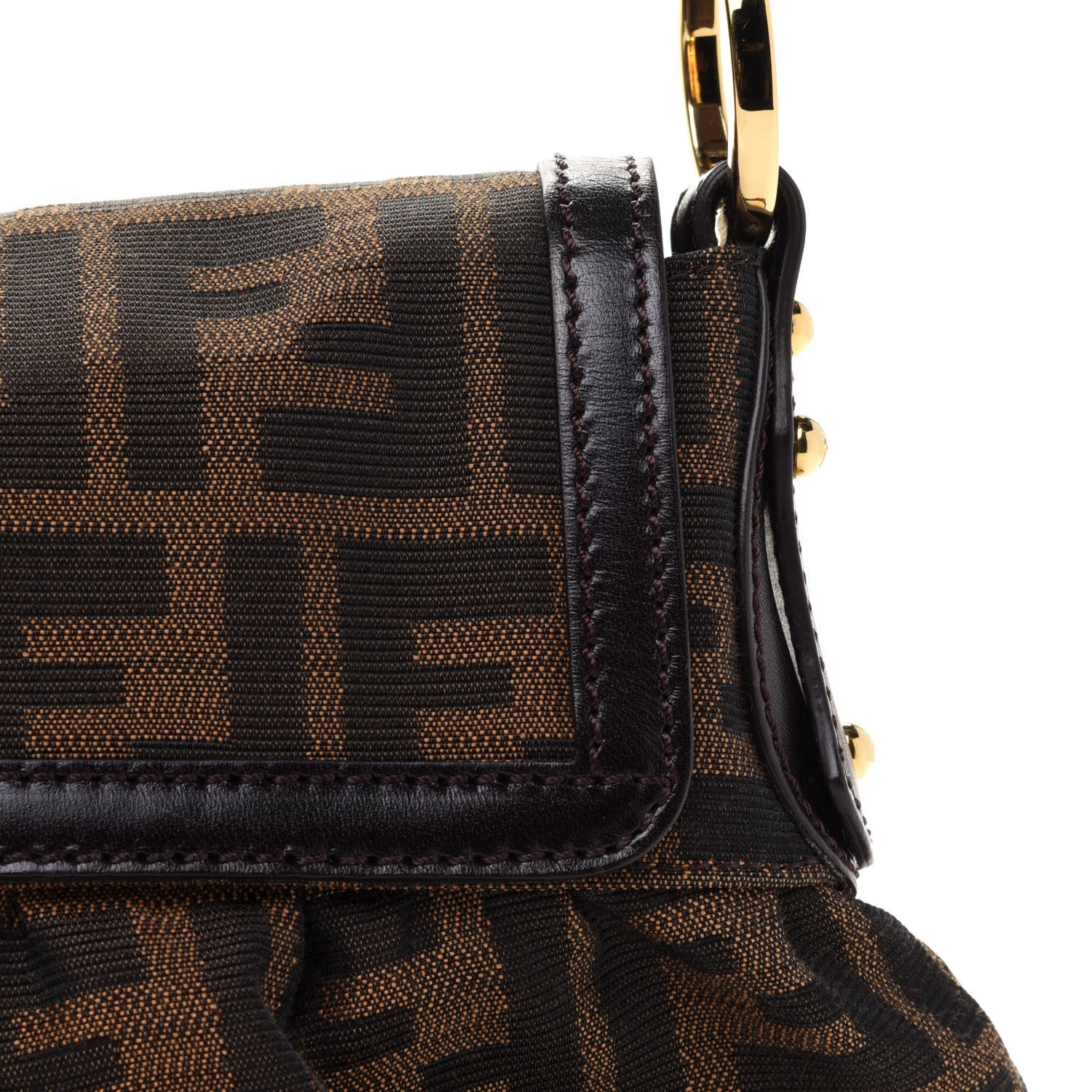 Fendi Zucca Small Chef Shoulder Bag Tobacco 14 of 15