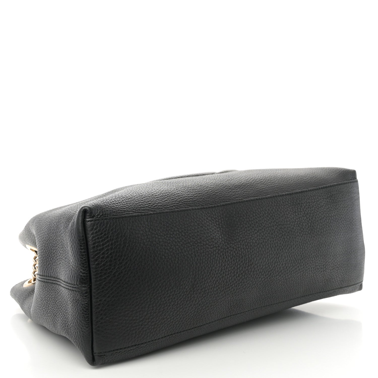 Gucci Pebbled Calfskin Medium Soho Chain Shoulder Bag Black 4 of 10