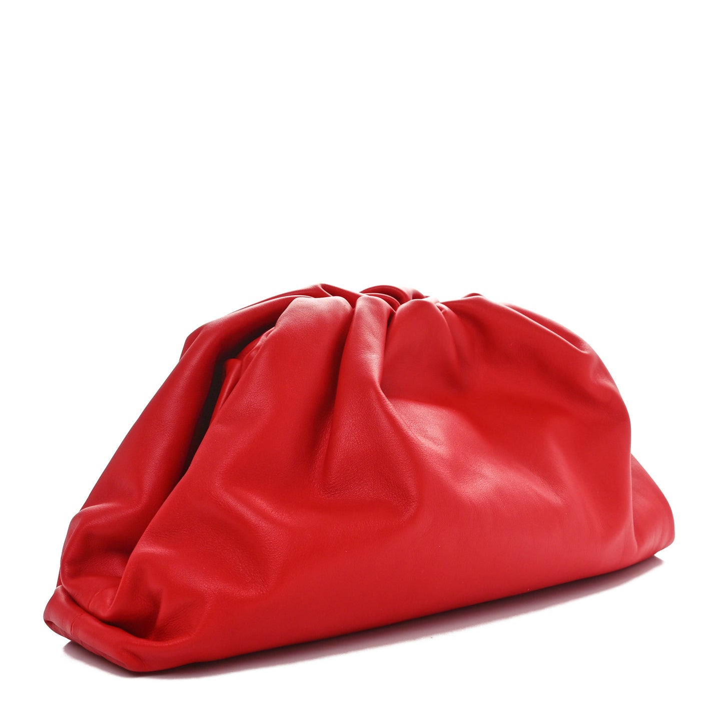 Smooth Butter Calf The Pouch Oversized Clutch Bright Red