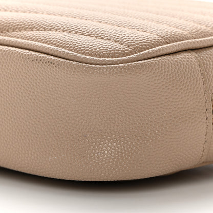 Saint Laurent Grain De Poudre Matelasse Monogram Mini Lou Camera Bag Dark Beige 10 of 12