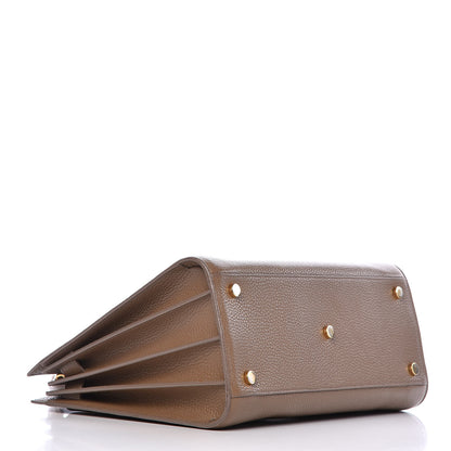 Saint Laurent Grained Calfskin Small Sac De Jour Taupe 4 of 9