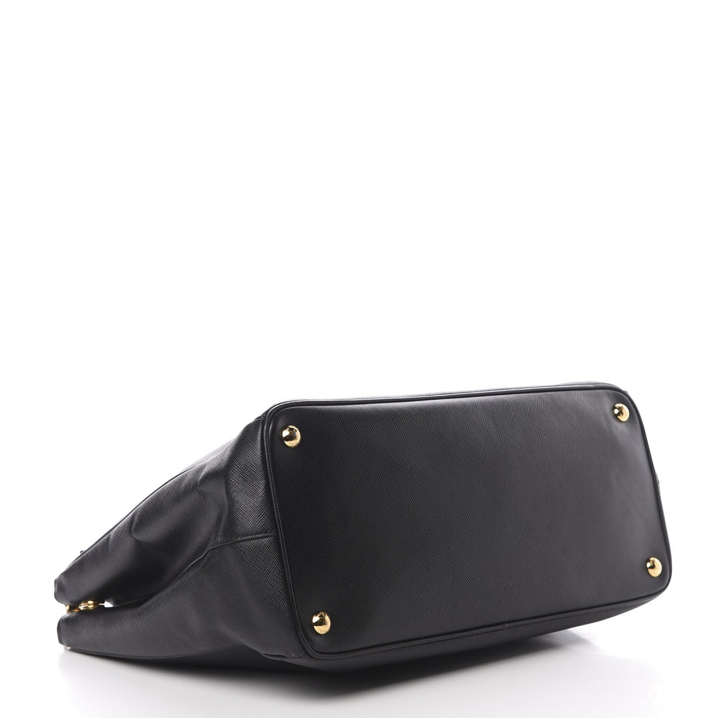 Saffiano Medium Galleria Double Zip Tote Black