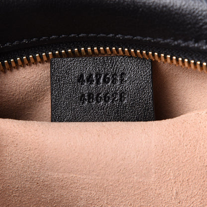 Gucci Monogram Matelasse Diagonal Small GG Marmont Chain Shoulder Bag Beige Black 7 of 11