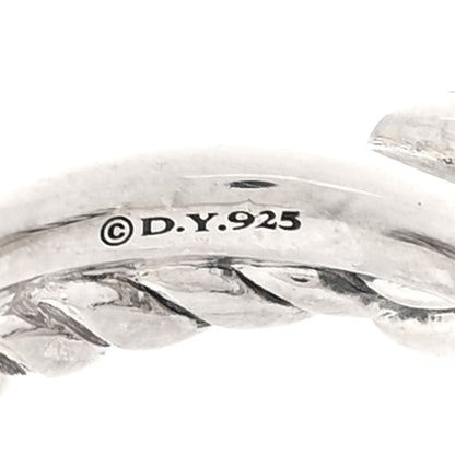 David Yurman Sterling Silver Diamond Petite Crossover X Earrings 4 of 4