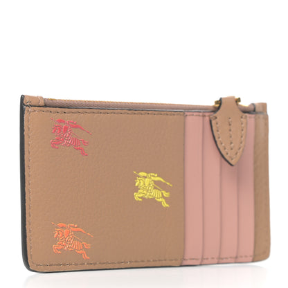 Burberry Grained Calfskin EKD Somerset Coin Case Card Holder Light Camel 3 of 6