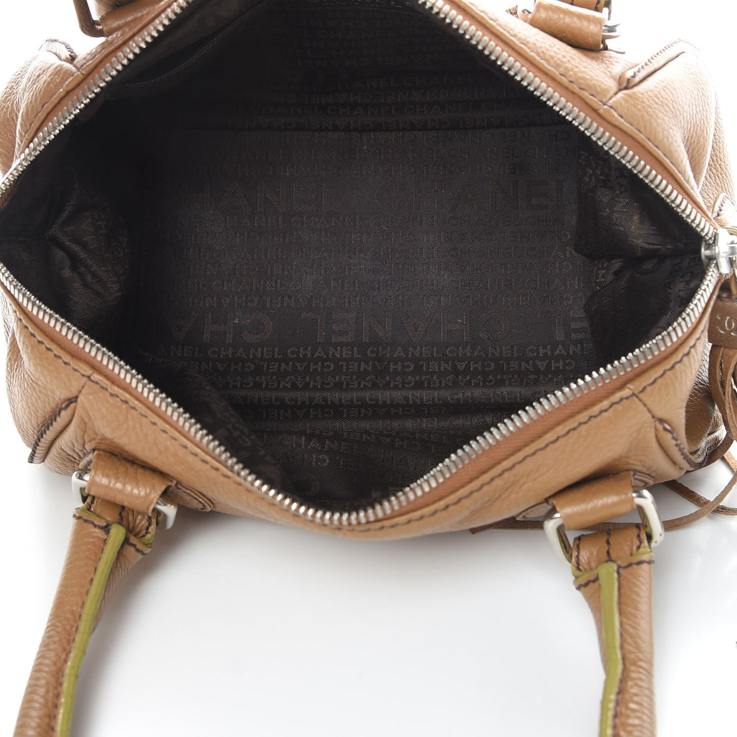Calfskin Small Tassel Bowler Light Brown