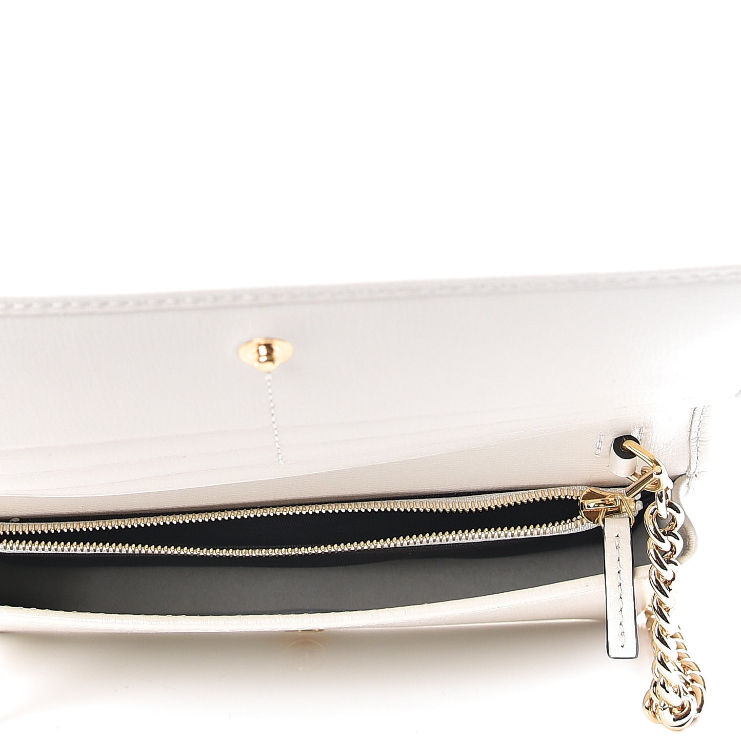 GG Supreme Monogram Azalea Calfskin Horsebit 1955 Wallet On Chain Beige Ebony Mystic White