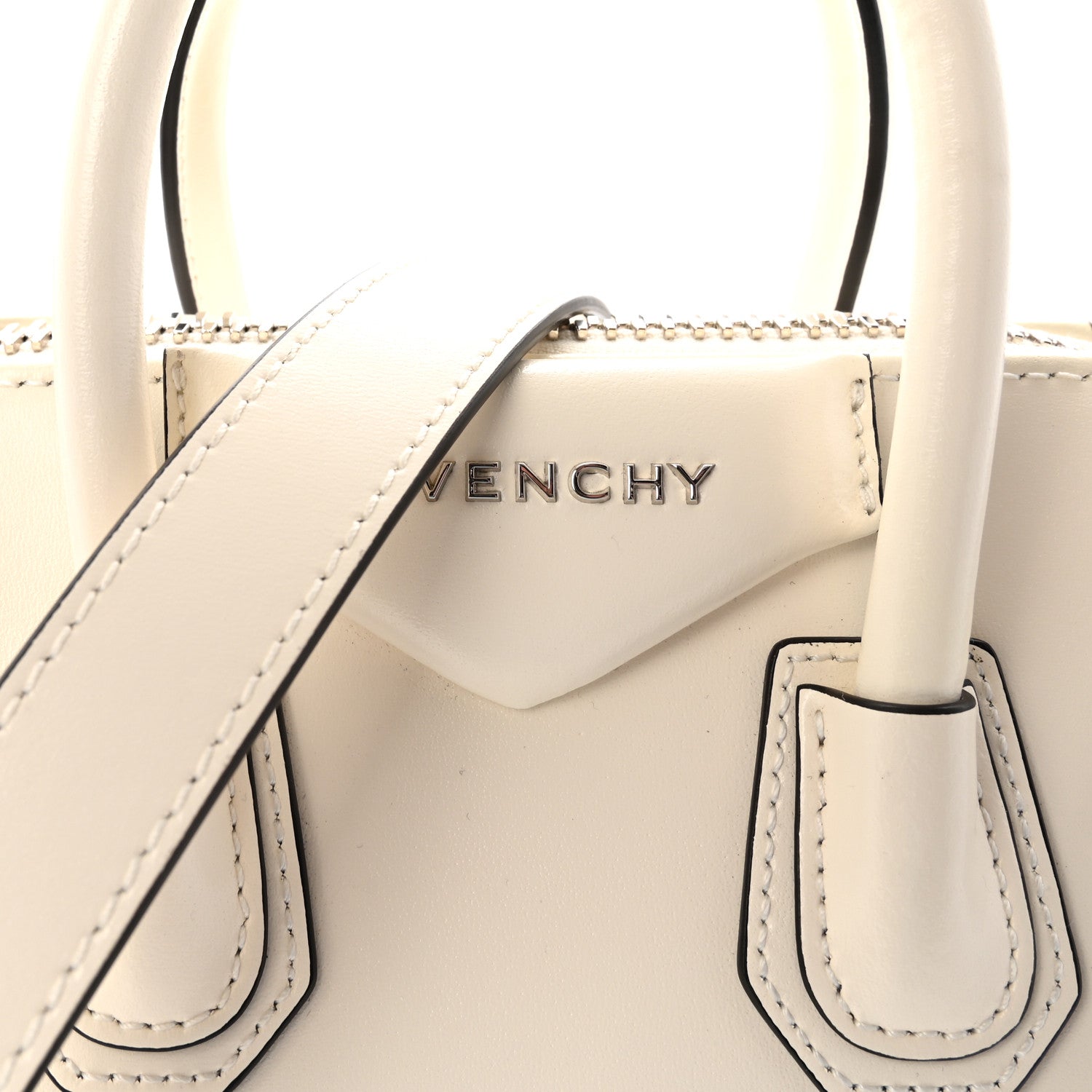 Givenchy Shiny Lord Calfskin Mini Antigona Ivory 1916282