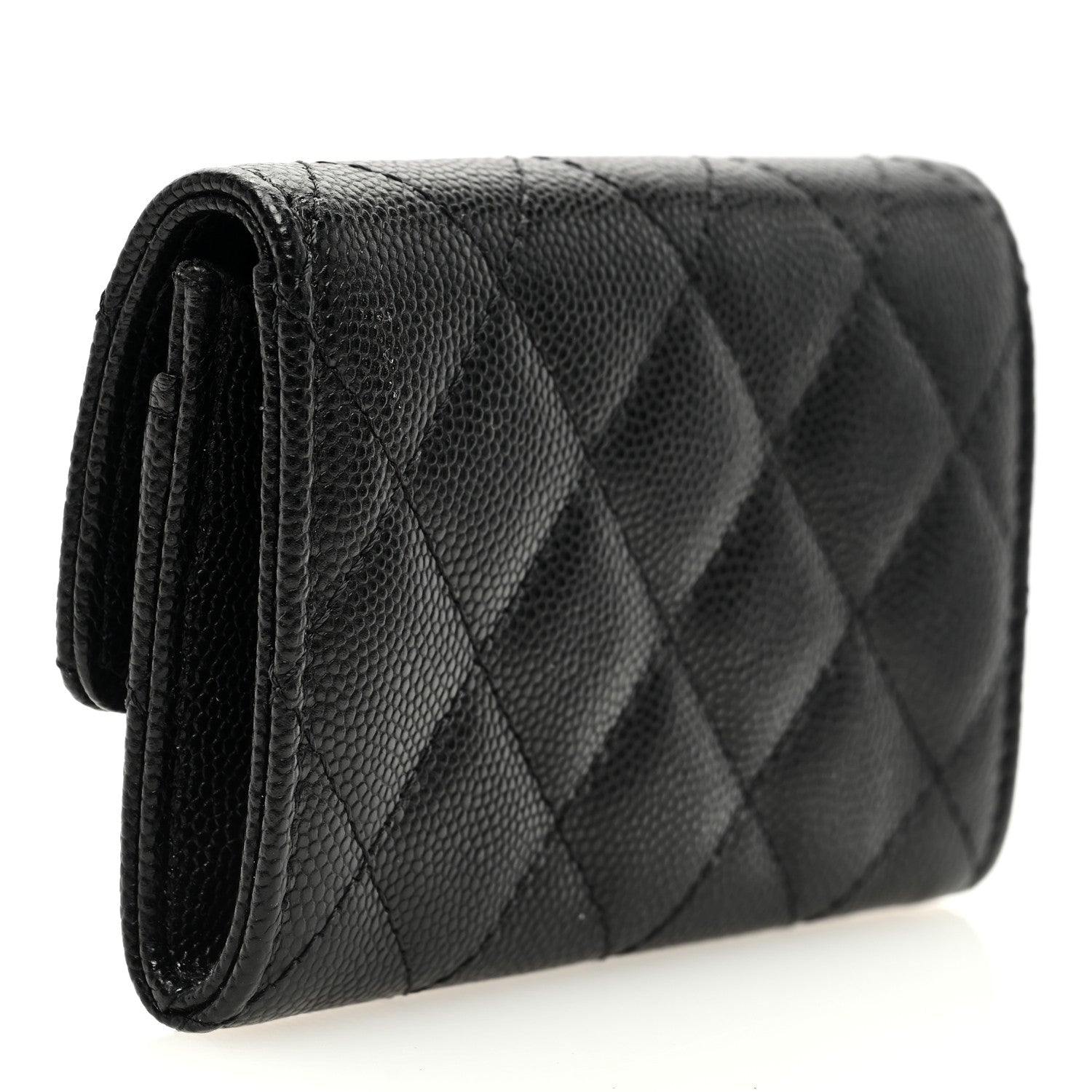 Chanel Caviar Quilted CC Flap Card Holder Black 3 of 8