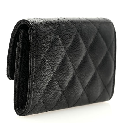 Chanel Caviar Quilted CC Flap Card Holder Black 3 of 8